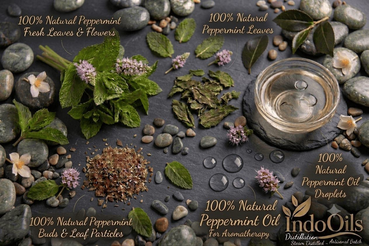 100 % Natural Peppermint Oil, For Aromatherapy