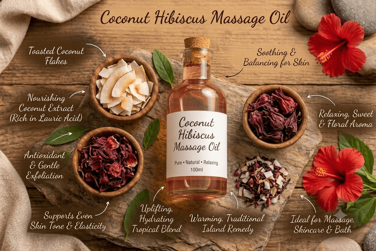 Coconut Hibiscus Massage Oil 