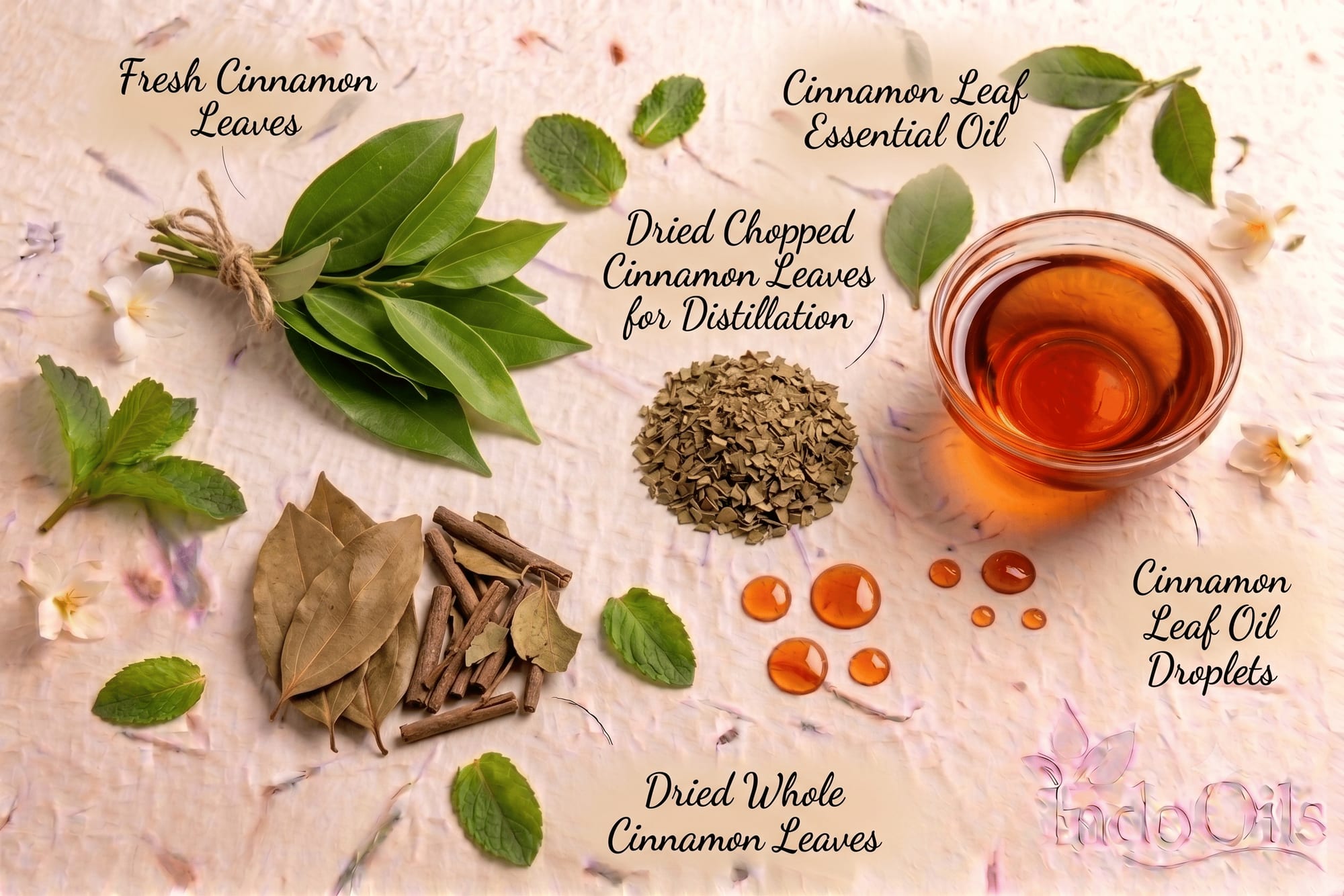 Cinnamon leaf essential oil with fresh and dried leaves: a close relative of camphor in the Cinnamomum genus